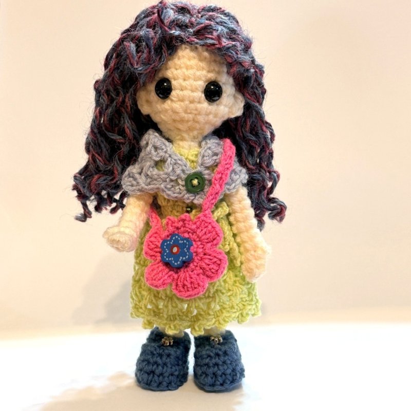 迷你花朵娃娃提包/斜背包 | 钩针娃娃配件 日文PDF图解 - 手工艺教程/工具书 - 其他材质 