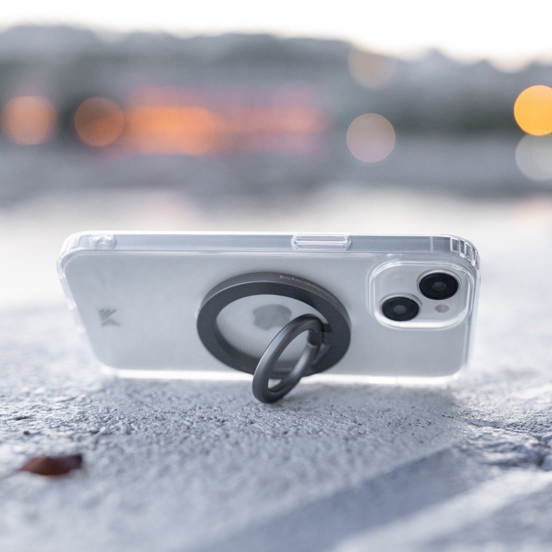 ESSENTIALS | iPhone 专用小型磁环把手支架 - 炭灰色 - 其他 - 其他金属 灰色
