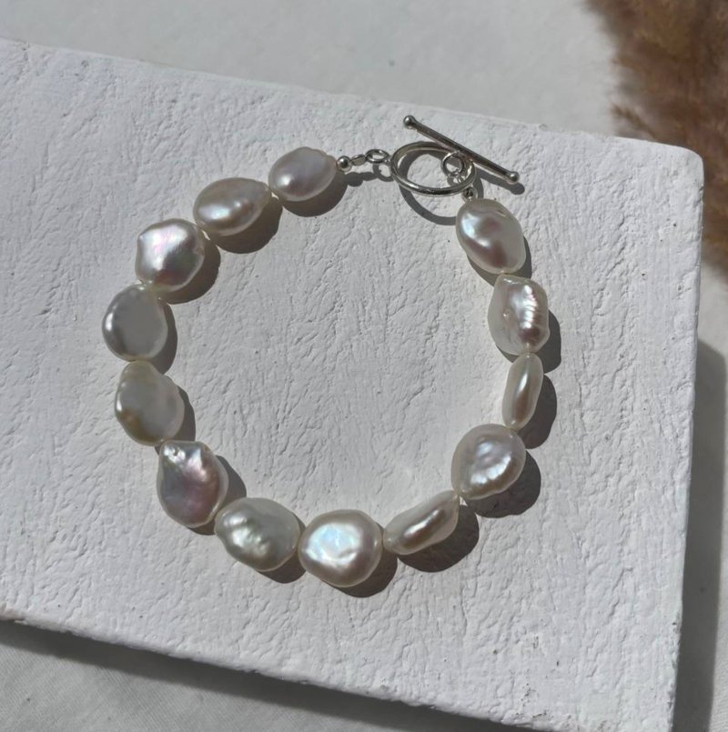 巴洛克珍珠手链,巴洛克珍珠首饰,珍珠手链,天然珍珠 - 手链/手环 - 珍珠 白色