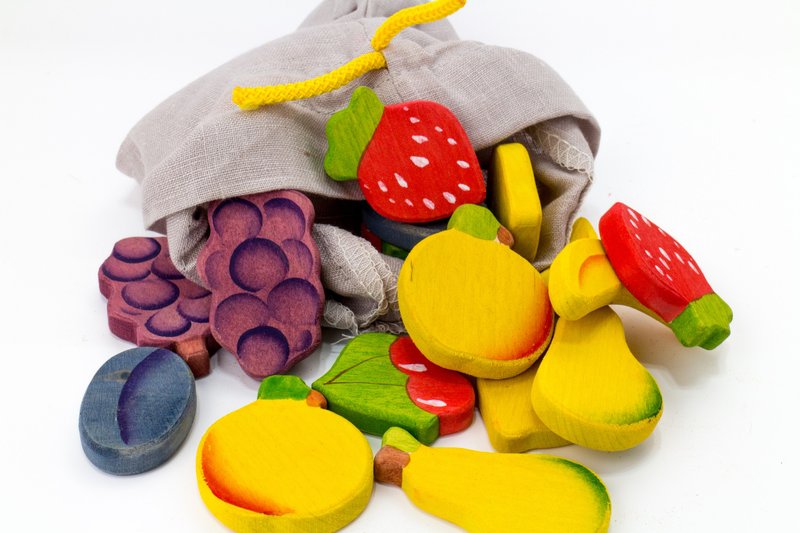 找一对 (水果组) - 玩具/玩偶 - 木头 红色