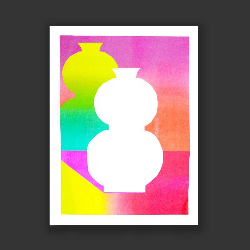 Inkchacha 花瓶艺术画版画 复古印刷 - 海报/装饰画/版画 - 纸 多色