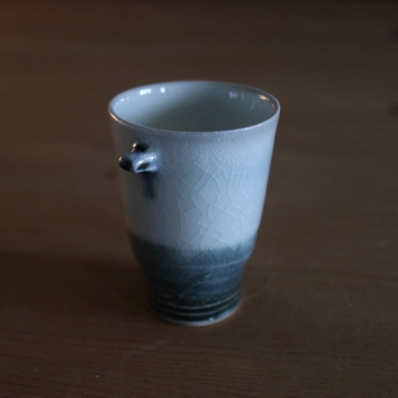 刻度・残垣 柴烧茶酒杯 33ml  #p19 - 其他杯子 - 瓷 白色