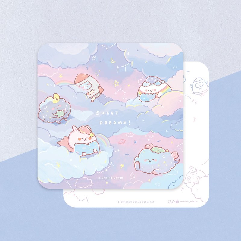 做个好梦 SWEET DREAMS! / 文字明信片 / 厚磅美术纸 - 卡片/明信片 - 纸 粉红色
