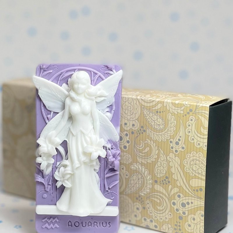 花仙子香氛皂 12星座 水瓶座 手工皂 - 肥皂/手工皂 - 其他材质 白色