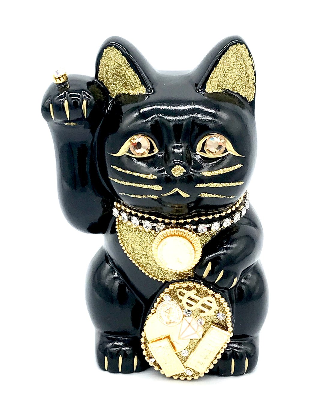 Millionaire Cat - 摆饰 - 陶 黑色