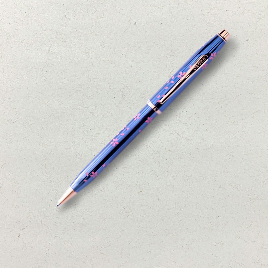 【CROSS】Century II 世纪樱花蓝玫瑰金原子笔(原厂正货) - 圆珠笔/中性笔 - 其他材质 蓝色