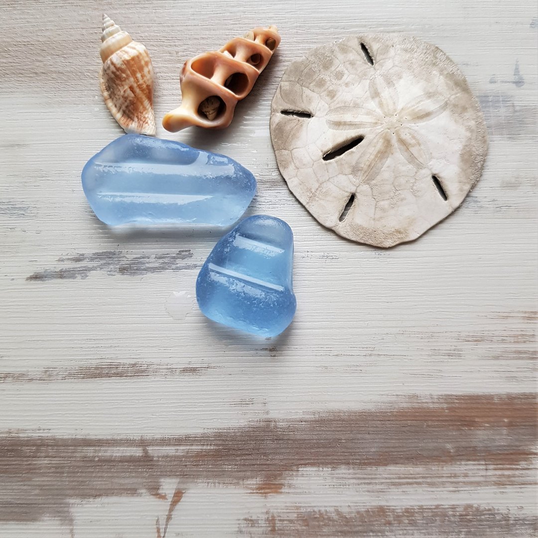 Large cornflower blue sea glass Authentic sea glass P094 - 其他 - 玻璃 蓝色