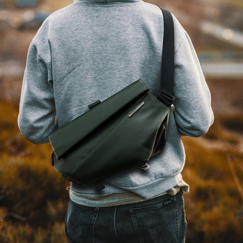 【圣诞礼物】黑标款-Radiant R1 极速行动单肩包 - 橄榄绿 - 侧背包/斜挎包 - 其他人造纤维 绿色