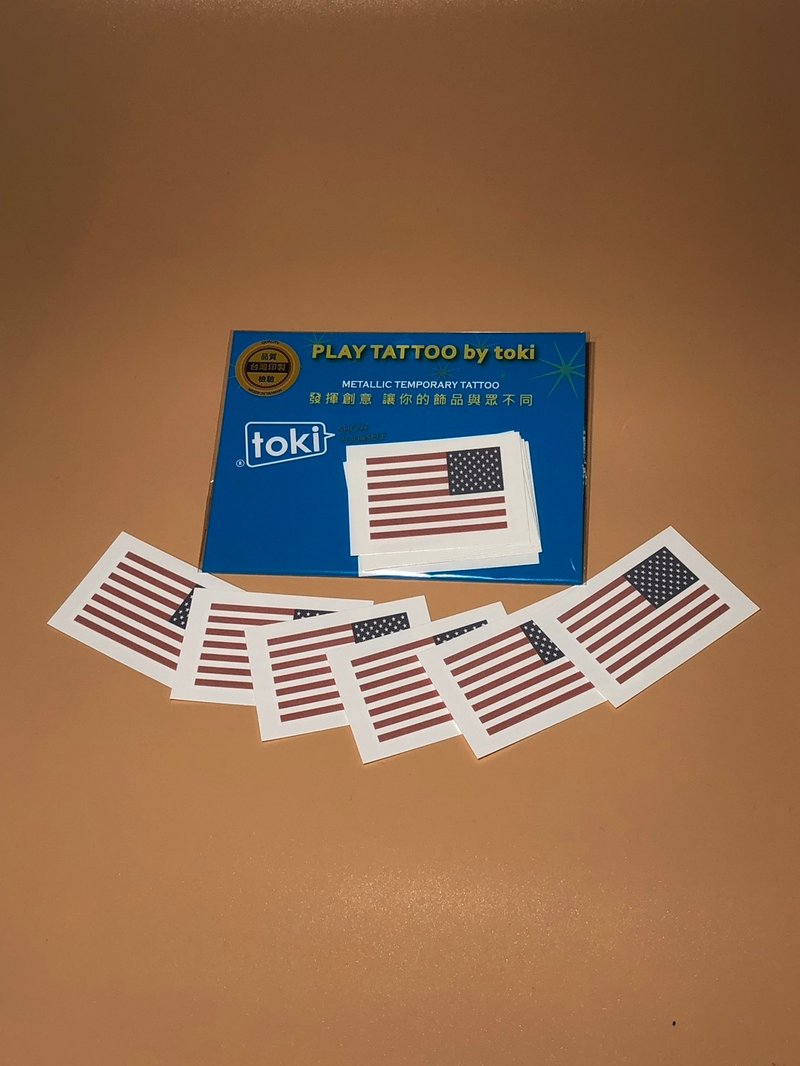 美国国庆派对  美国国旗纹身贴纸贴脸颊贴手臂 对国家情感的链接 - 贴纸 - 纸 