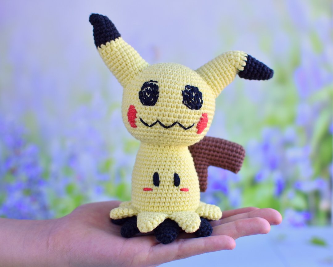 Mimikyu plush / Mimikyu Crochet Pokemon / Gift pokemon fan - 玩偶/公仔 - 棉 