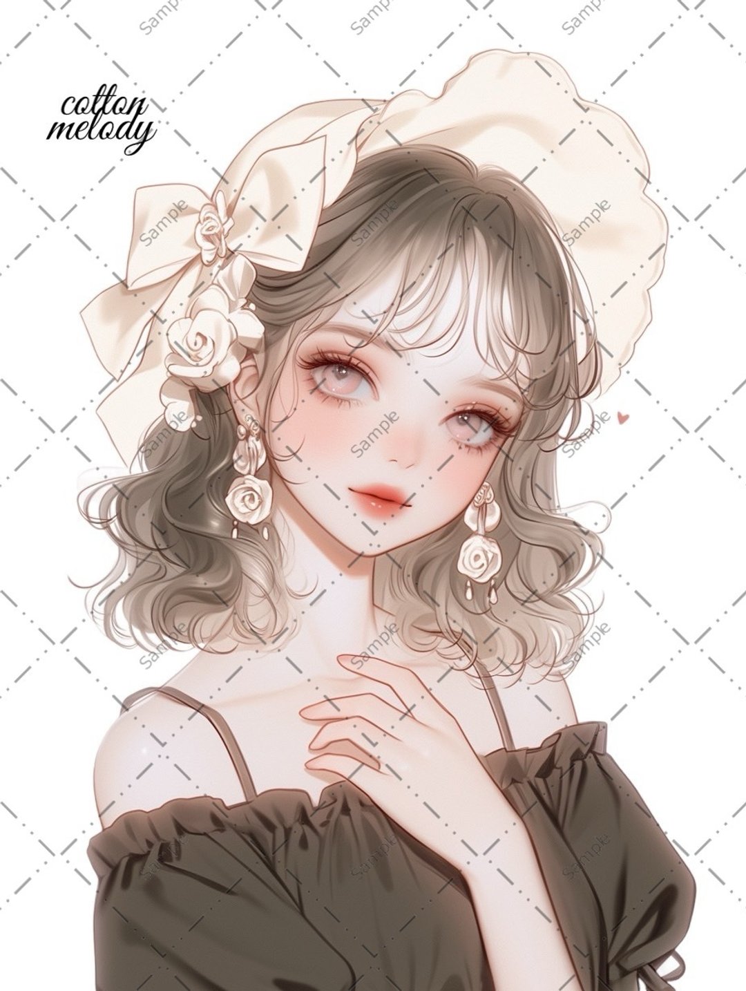 original sticker no.1057 人物贴纸 原创贴纸 人物贴纸 女孩贴纸 原创人物贴纸 - 贴纸 - 纸 