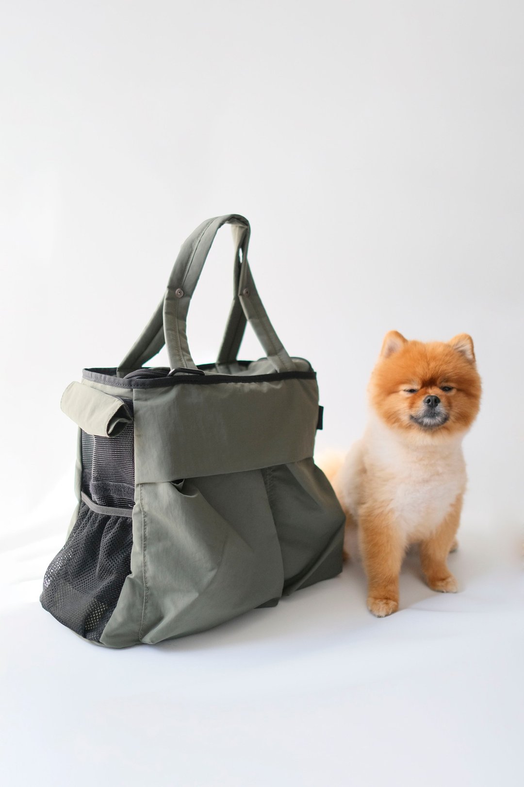 MONGSTER TOTE 3.0 超轻便宠物袋 - 军绿色 - 外出包 - 尼龙 绿色