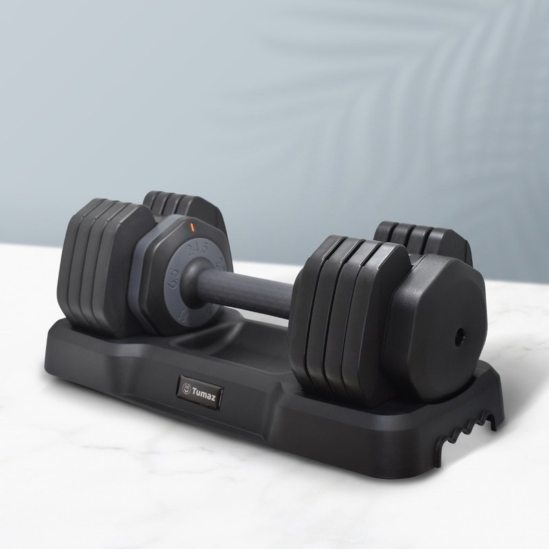 【Tumaz月熊】调节式哑铃 5-25磅 5段调节 单手一秒调重 - 运动/健身用品 - 其他金属 蓝色