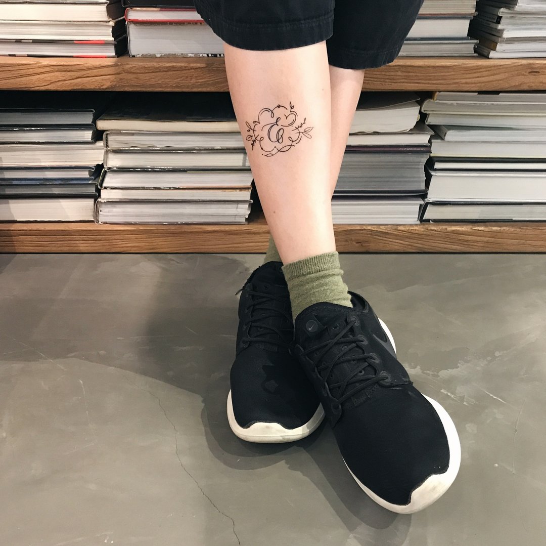 cottontatt 字母 手写书法 纹身贴纸 - 纹身贴 - 其他材质 黑色