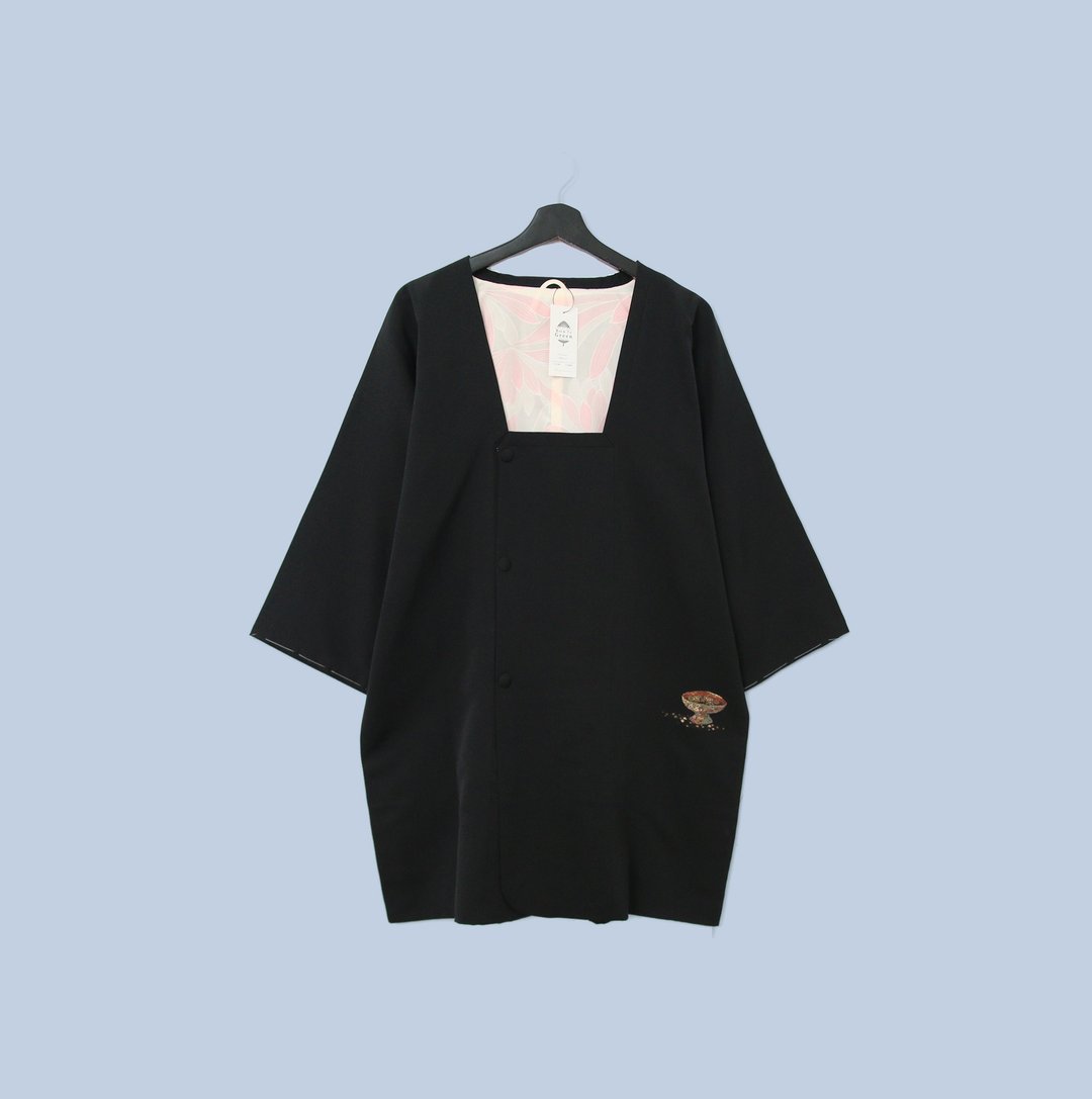 Back to Green-日本带回羽织 复古彩绘碗KI-06 /vintage kimono - 女装休闲/机能外套 - 丝．绢 