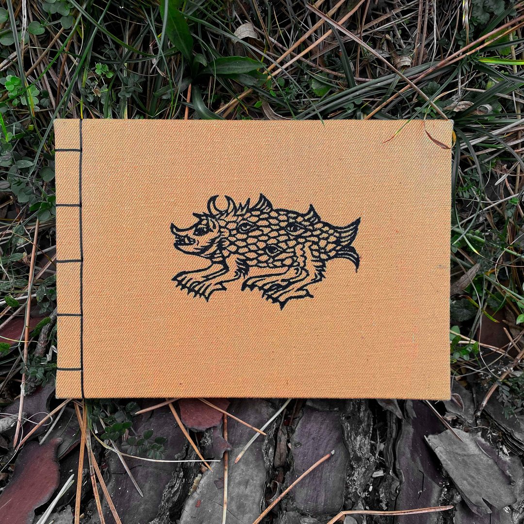 Handmade notebook | A5 | Original cover design - 笔记本/手帐 - 纸 橘色