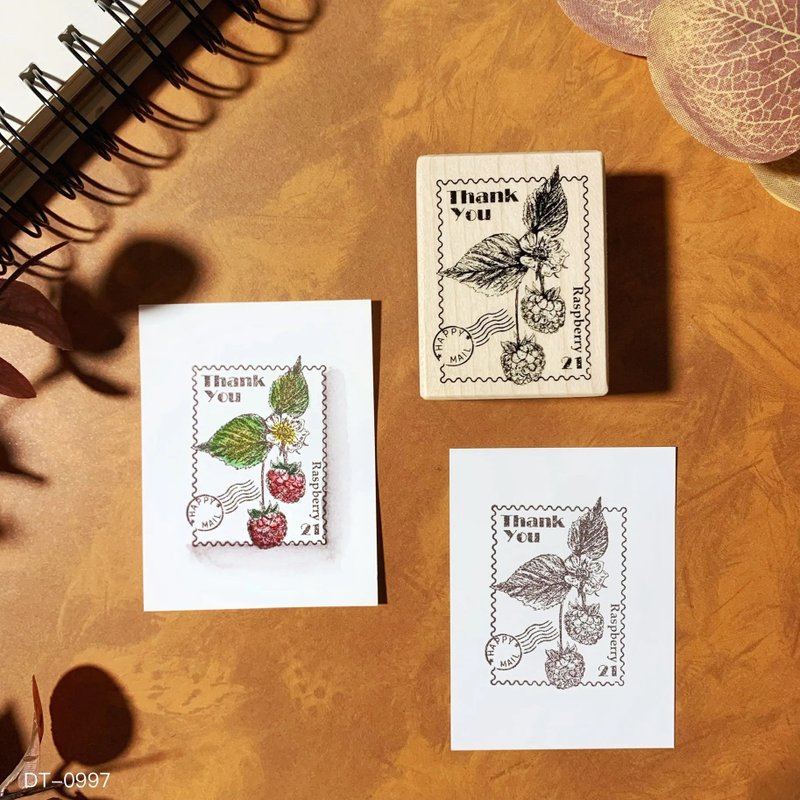 枫木印章-覆盆子邮票 DT-0997 - 印章/印台 - 木头 