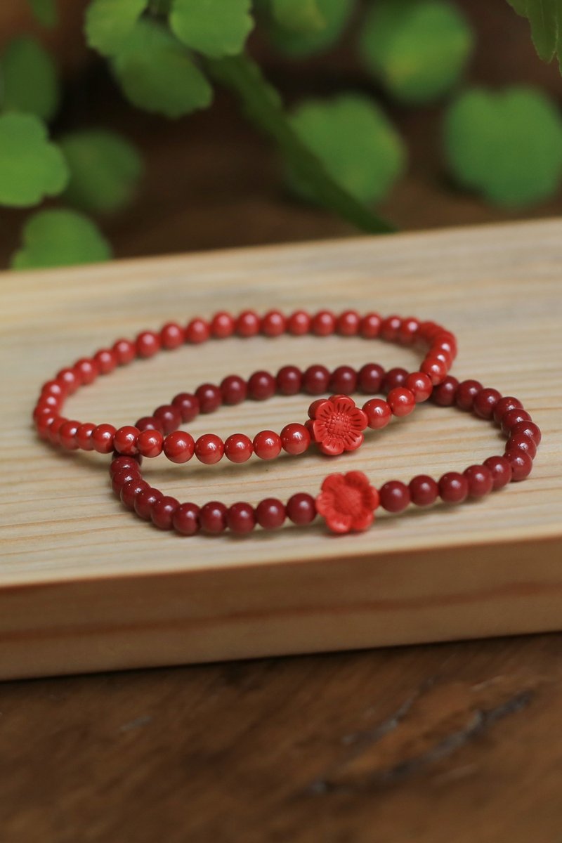 春秋手作 | 待春归 | 4mm高含量帝王砂 | 细款手链 本命年 - 手链/手环 - 半宝石 