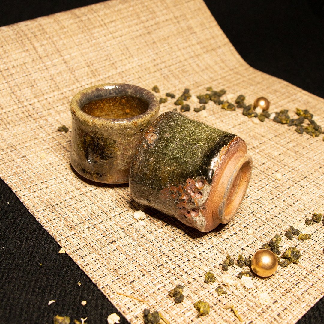 自然落灰 山海自在 / 手作陶作品 茶具 陶作 茶杯 - 茶具/茶杯 - 陶 绿色
