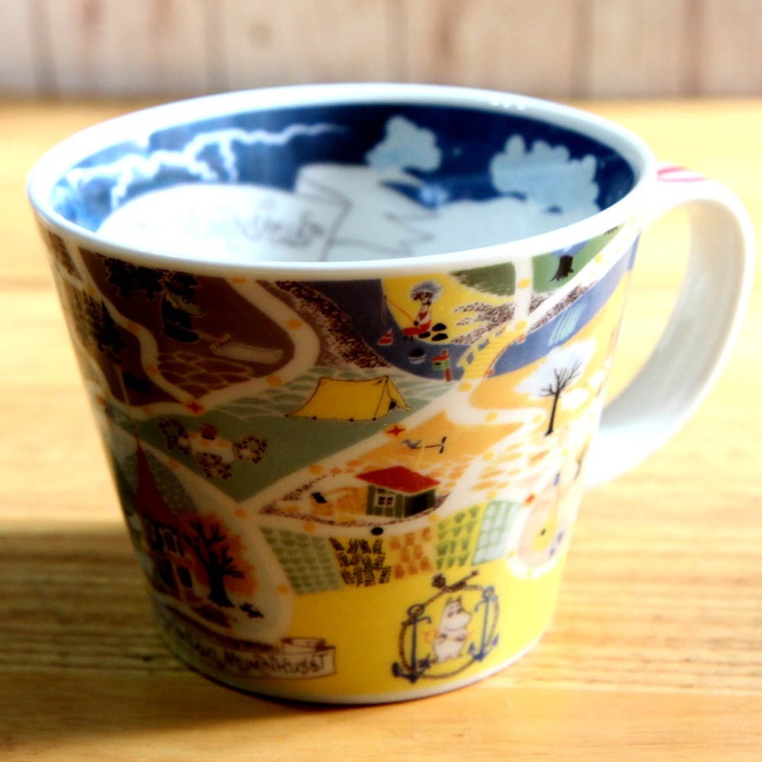 MOOMIN噜噜米-插图系列(地图)汤杯 - 咖啡杯/马克杯 - 陶 