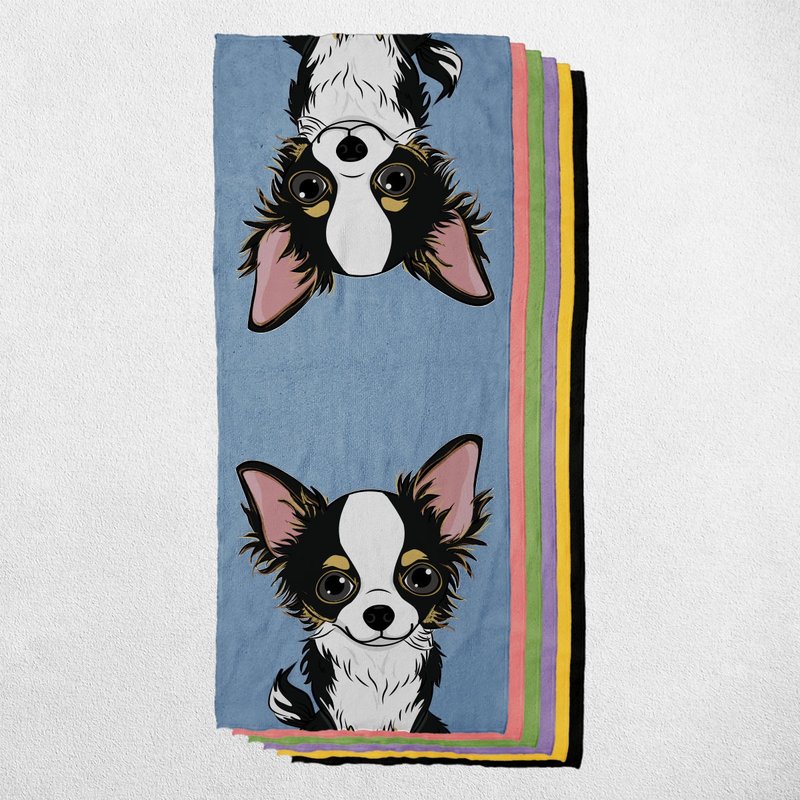 长毛吉娃娃 4毛色 宠物犬猫图样 毛巾/方巾/运动毛巾 多图样可选 - 清洁/美容 - 棉．麻 多色