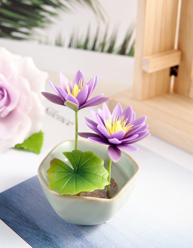 冷瓷土/黏土花艺-睡莲小盆栽/送礼 - 植栽/盆栽 - 粘土 