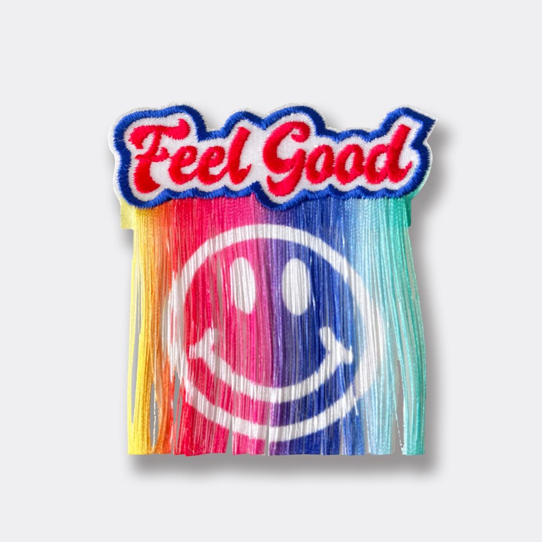 FEEL GOOD彩虹流苏刺绣布贴 - 徽章/别针 - 绣线 