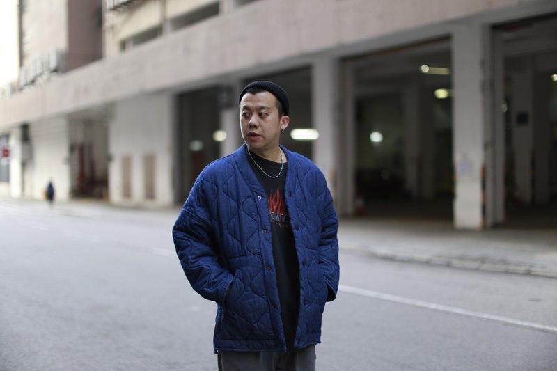 牛仔夹棉 铺棉双面长袖外套 - 男装外套 - 棉．麻 蓝色