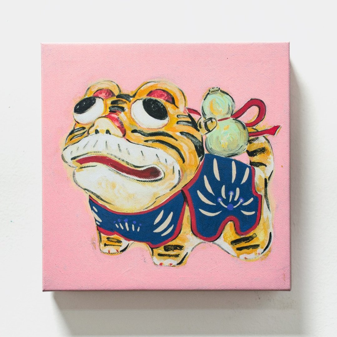 虎扮犬张子 复制无框画 - 海报/装饰画/版画 - 其他人造纤维 粉红色
