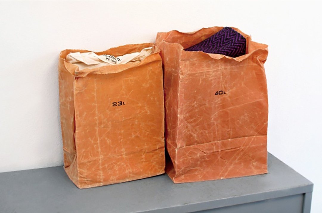 GROCERY BAG 23L Brown 仿旧时髦杂货收纳环保袋-棕色 23L - 化妆包/杂物包 - 防水材质 咖啡色