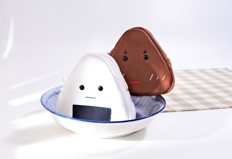 御饭团 烤饭团 钱包/生日礼物/交换礼物/圣诞礼物/手作 - 零钱包 - 棉．麻 