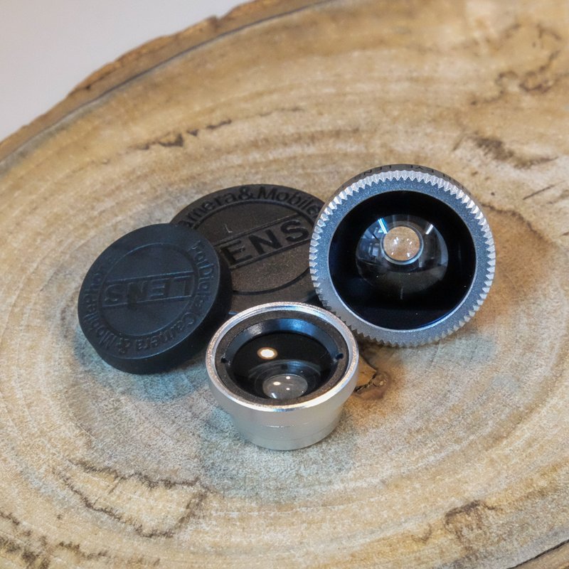 鱼眼+广角镜头 纸可拍专用 磁铁吸附 可拆卸 可更换 (不含相机) - 相机 - 其他金属 银色