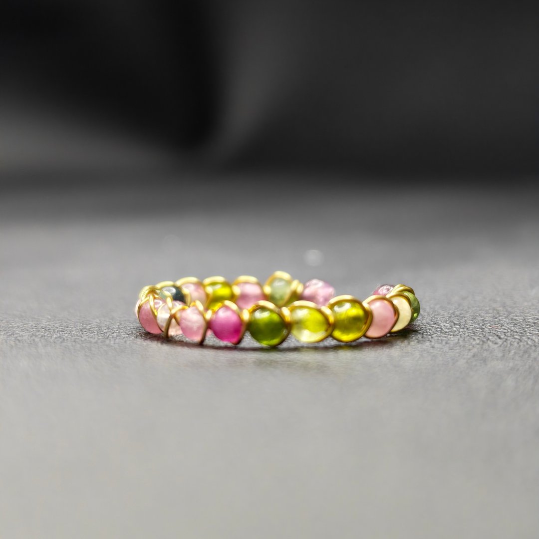 【设计款】14K金 碧玺戒指 14K Gold Tourmaline Ring - 戒指 - 水晶 