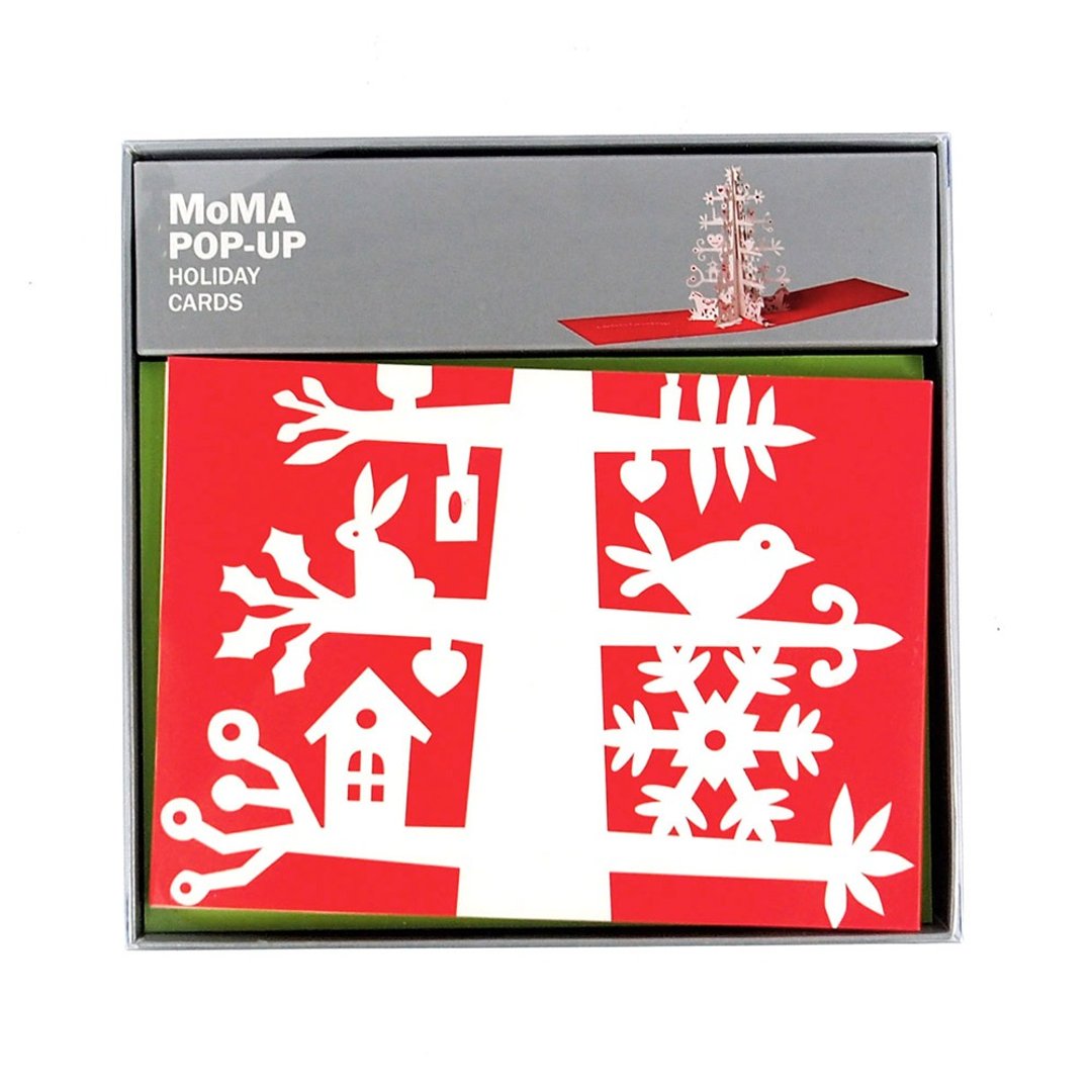 雪白动物圣诞树 耶诞盒卡8入【Up With Paper MoMA 圣诞节系列】 - 卡片/明信片 - 纸 红色