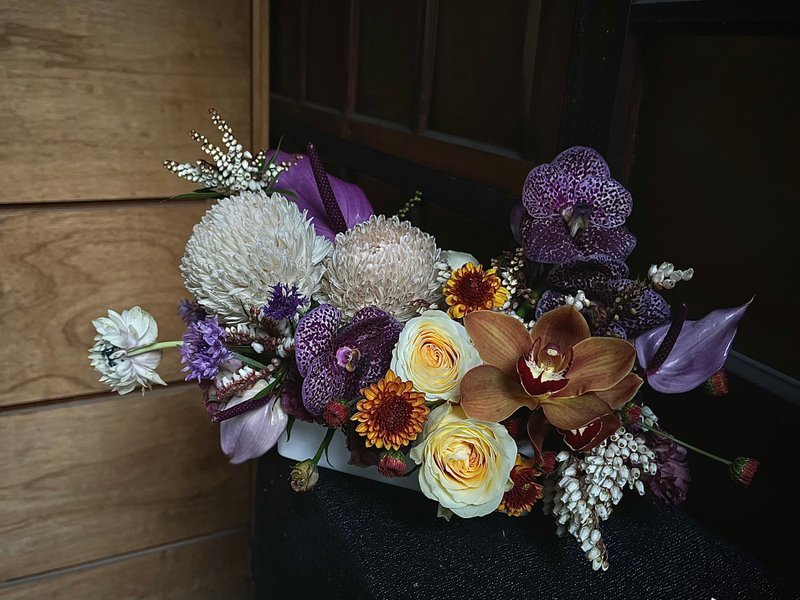 SCgift Light up澄澄点亮 长型桌花礼 - 干燥花/捧花 - 植物．花 