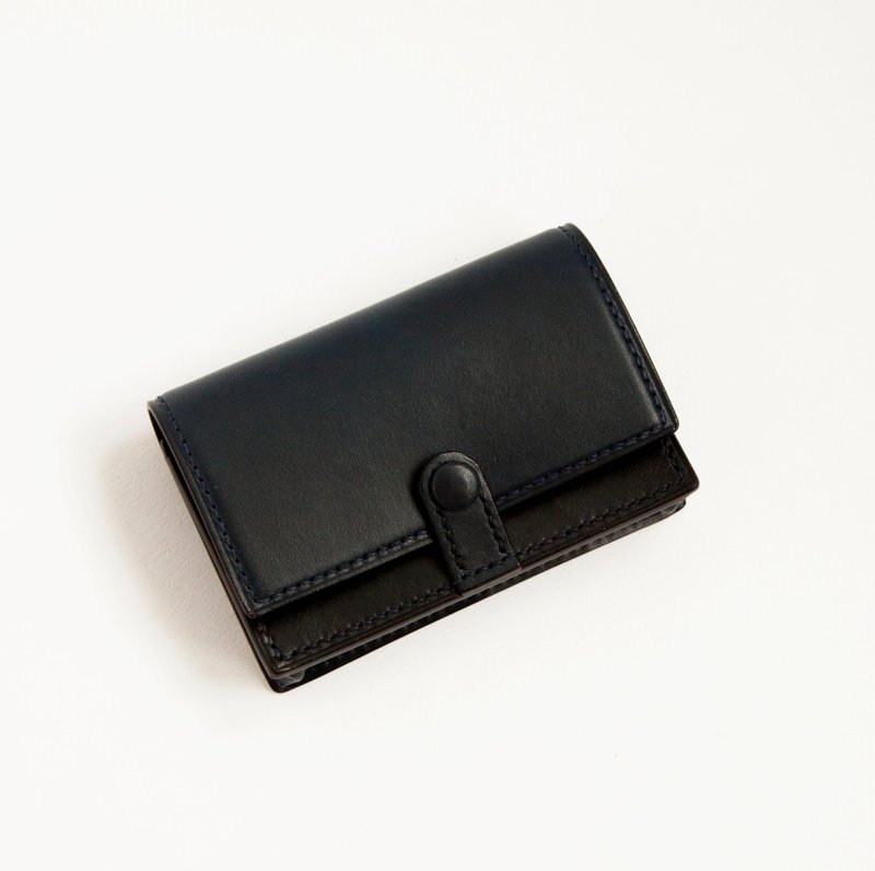 手工时尚 名片盒 (蓝色款) Nelson Card Holder - 名片夹/名片盒 - 真皮 