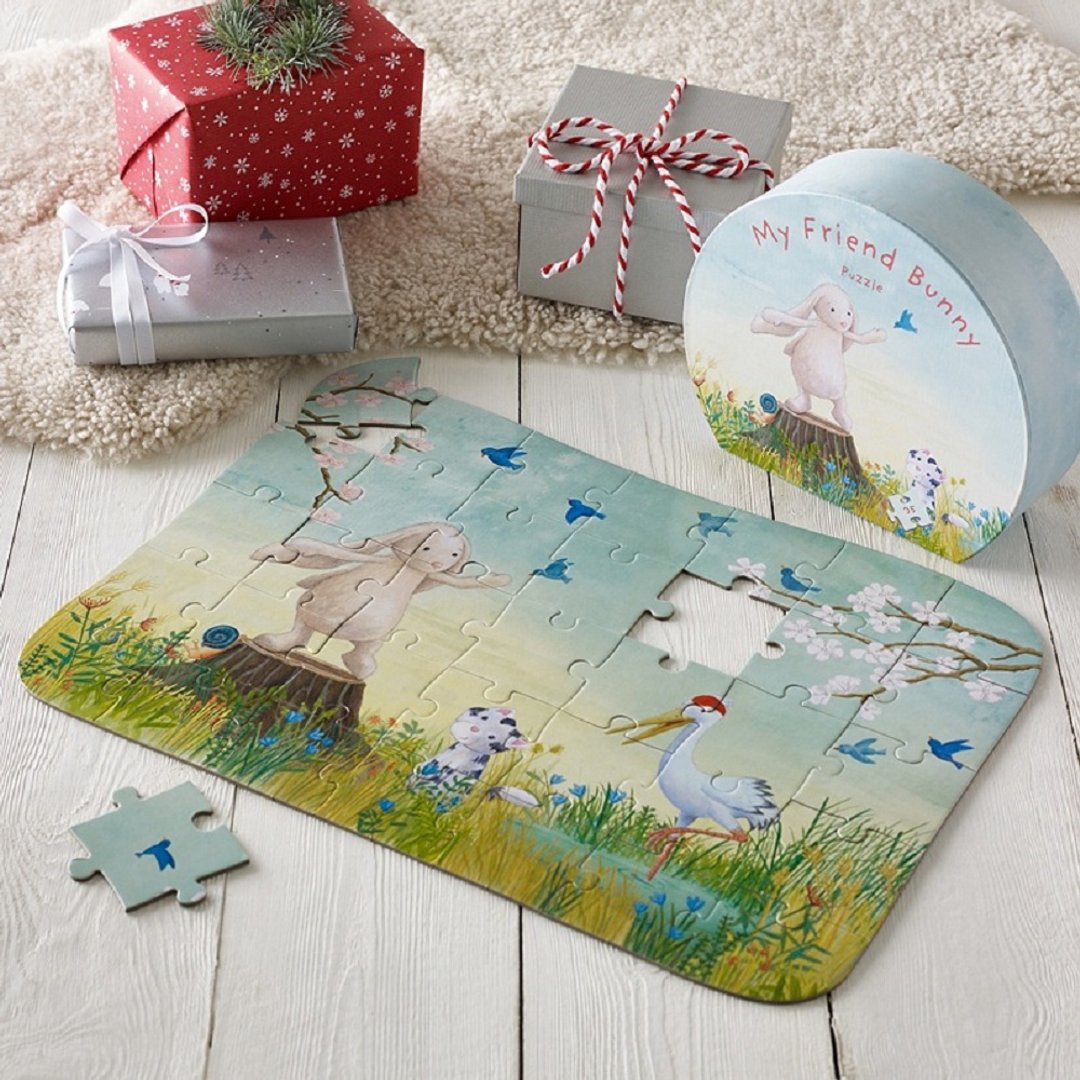 亲子认知拼图礼盒 - My Friend Bunny Puzzle 经典灰兔 - 玩具/玩偶 - 纸 