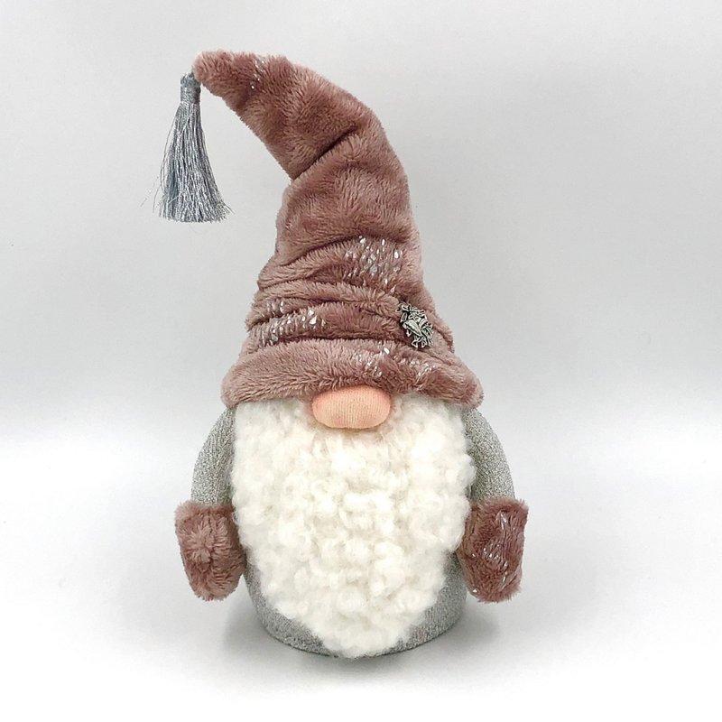 Soft plush gnome, Scandinavian gnome, Gift to grandfa,Christmas Gift Wrapping - 玩偶/公仔 - 其他材质 银色