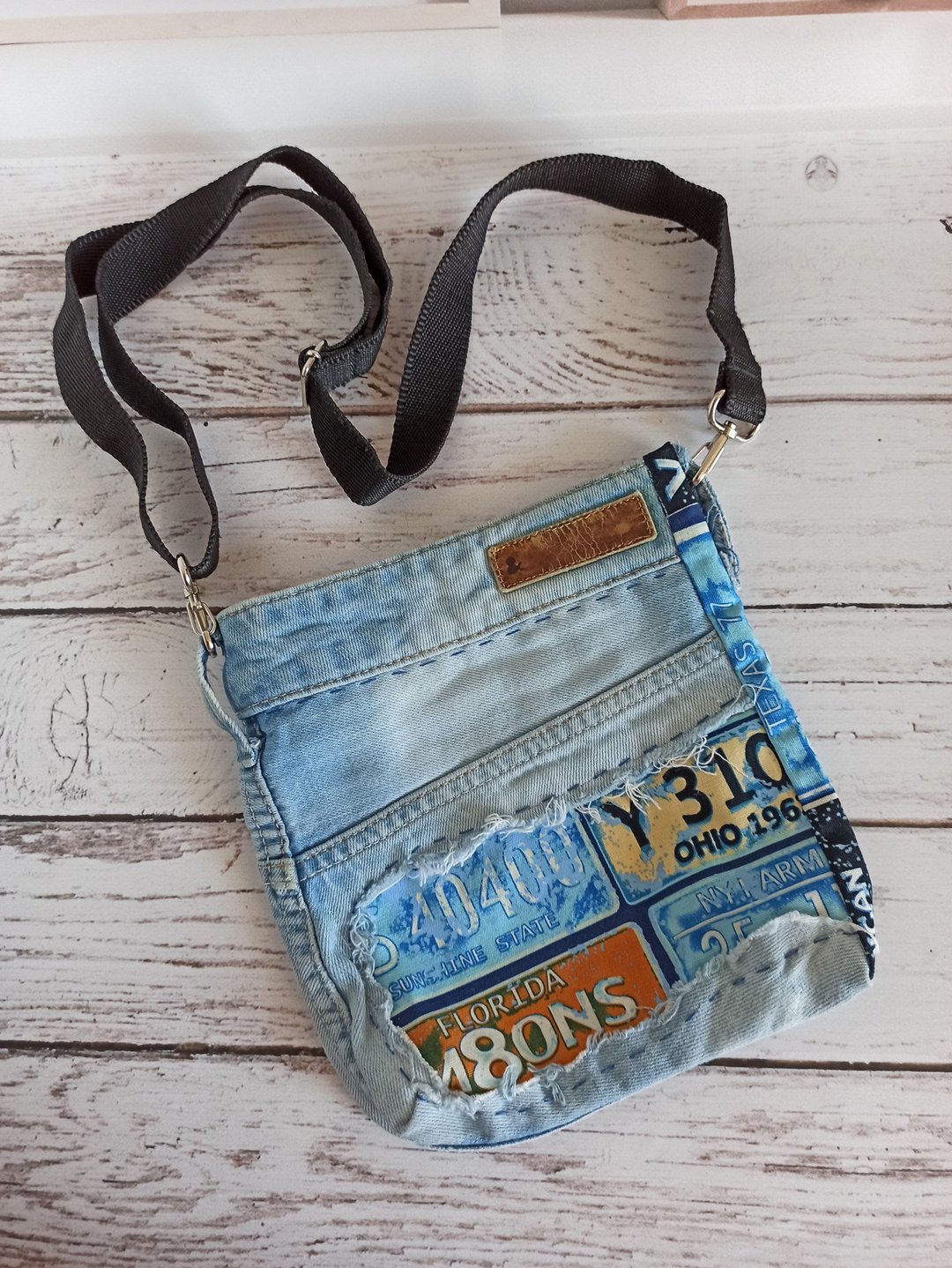 Original denim tote bag,eco bag,shoulder bag gift for girls,natural fabric bag - 手提包/手提袋 - 棉 蓝色