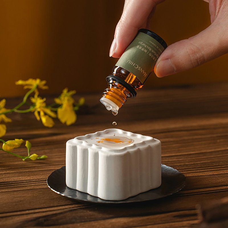 中秋礼盒/ 莺歌烧扩香石礼盒 玉兔糕升/ 柚香青茶 企业定制 - 香薰/精油/线香 - 陶 绿色