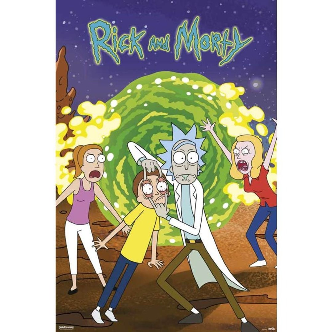 【瑞克和莫蒂】传送门注视/RICK AND MORTY/海报 - 海报/装饰画/版画 - 纸 绿色