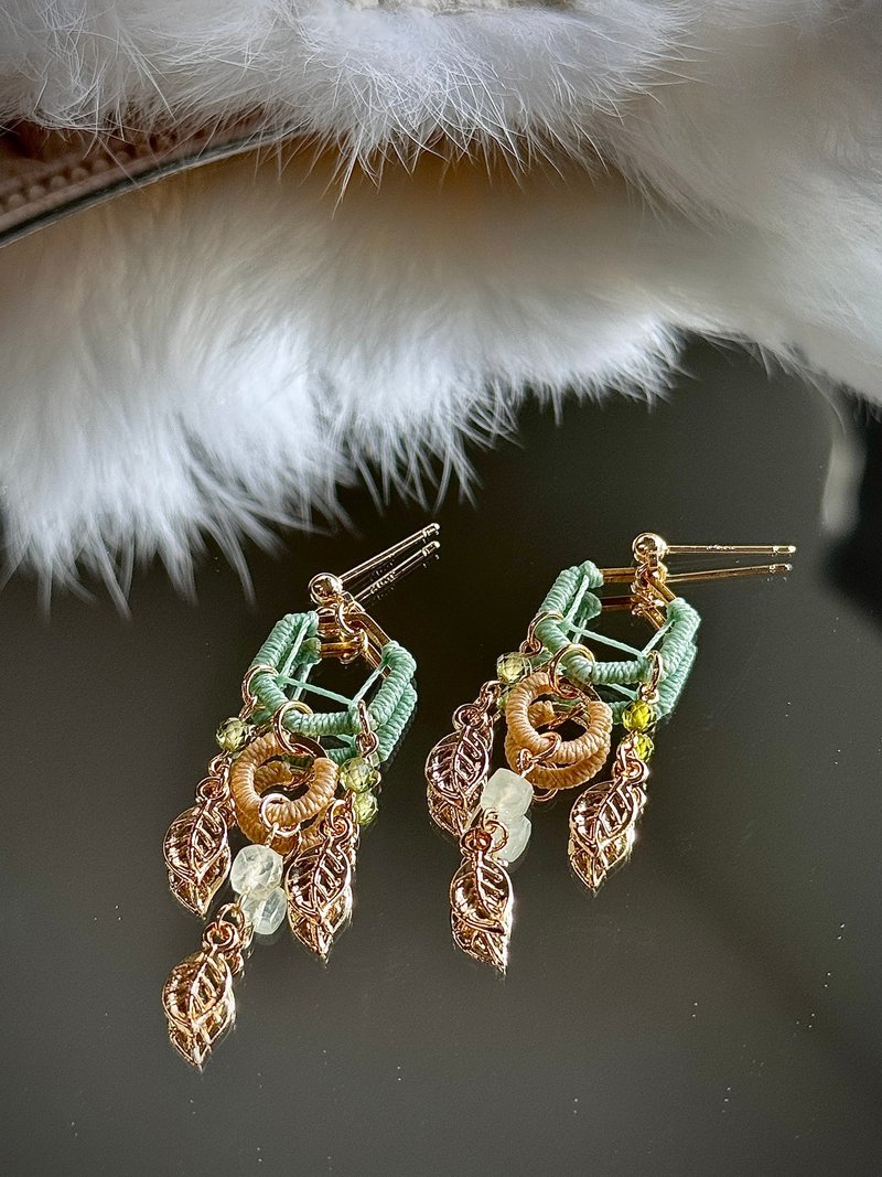 手工捕梦网耳环 - 耳环/耳夹 - 铜/黄铜 多色