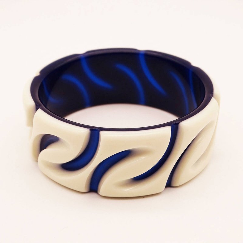 60s USA vintage plastic bangle - 手链/手环 - 塑料 蓝色