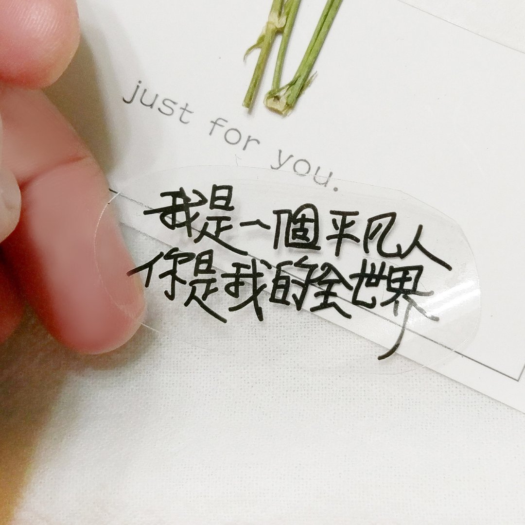 手写 透明贴纸 情人 - 贴纸 - 纸 透明