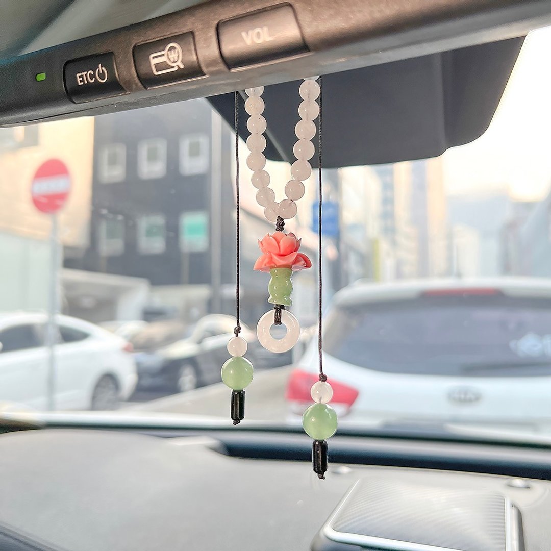 莲花禅绕画 汽车后视镜挂饰、汽车装饰 - 吊饰 - 其他材质 多色