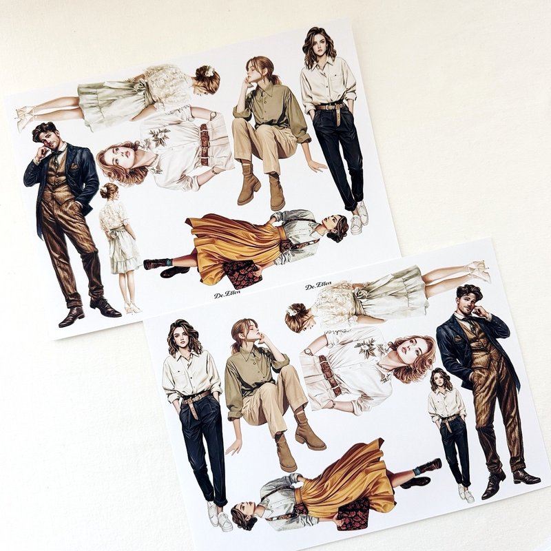 A499 - 春季系列角色 - 贴纸 - 纸 