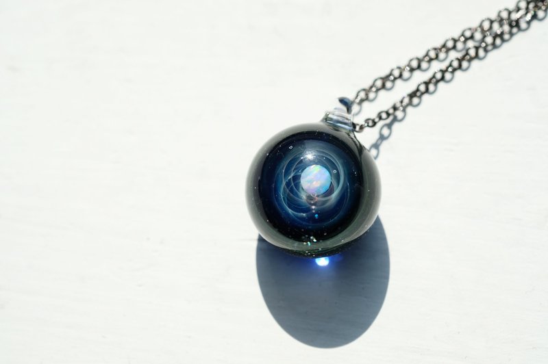 One-bite Galaxy 一口宇宙琉璃吊坠 9 - 颈链 - 玻璃 蓝色