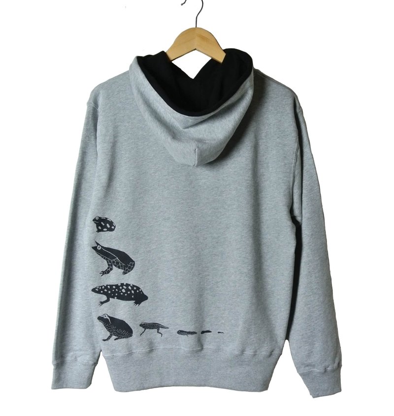 earth frog hoodie - 女装上衣 - 其他材质 灰色