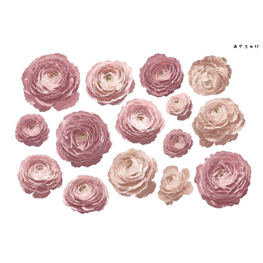 【10月新品4】20-22-0009 裁切纸・拼贴素材 陆莲花 - 贴纸 - 纸 
