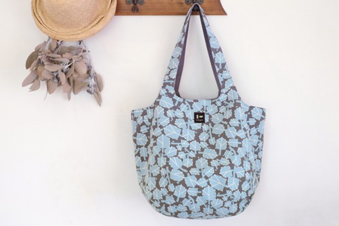 Fairy shoulder bag morning soup light blue - 侧背包/斜挎包 - 棉 